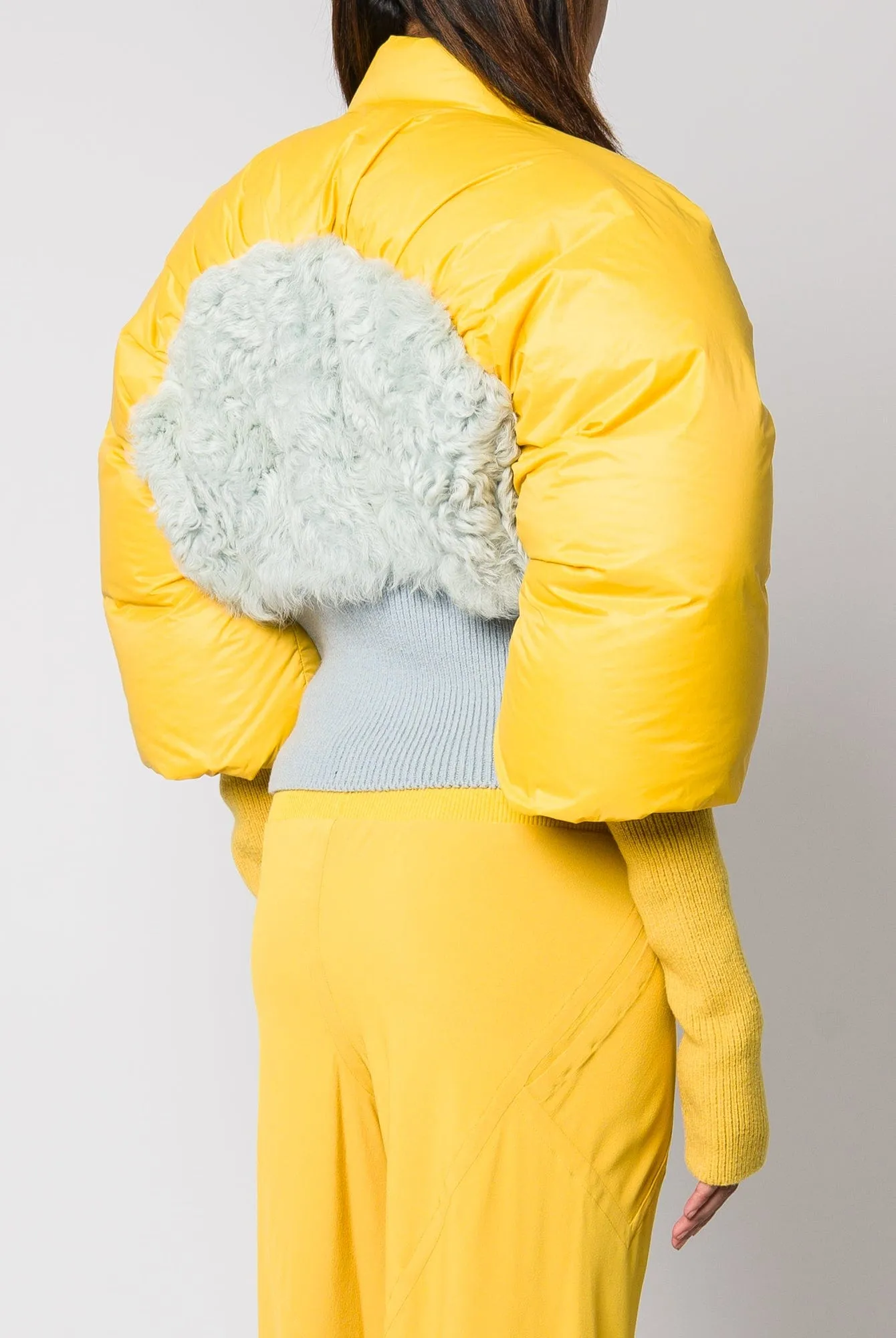 Rick Owens Duvetina in Lemon-Pale Blue-Bean
