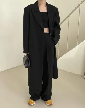 Roe Overcoat Black