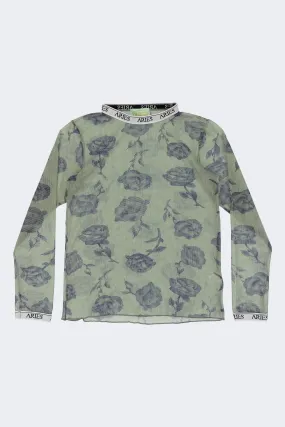 Rose Tulle LS Top