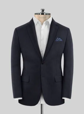 Scabal Ascio Stripe Blue Wool Jacket