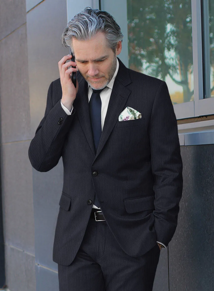 Scabal Ascio Stripe Blue Wool Jacket