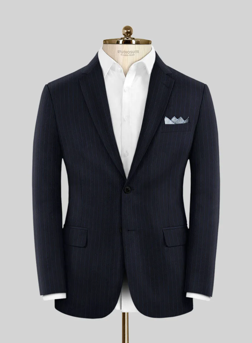 Scabal Ciaz Stripe Blue Wool Jacket