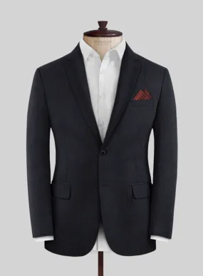 Scabal Cosmopolitan Stripe Isora Blue Wool Jacket