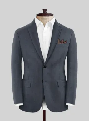 Scabal Isin Twill Blue Wool Jacket