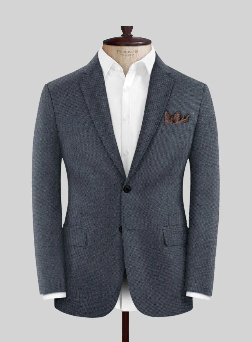 Scabal Isin Twill Blue Wool Jacket