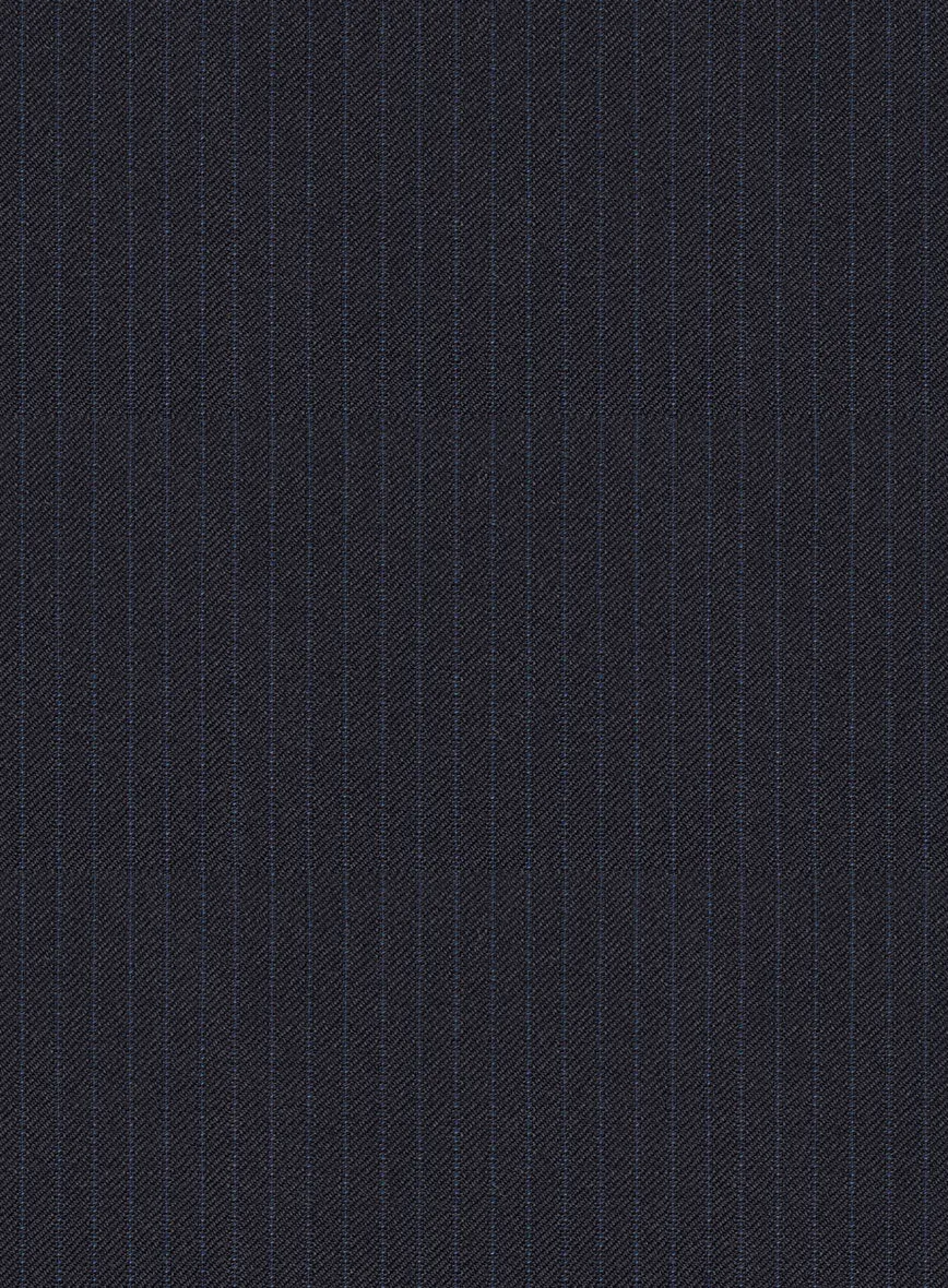 Scabal Jaglo Stripe Blue Wool Jacket