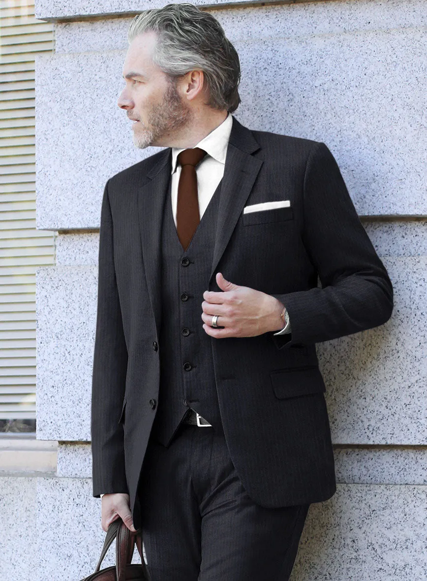 Scabal Jaglo Stripe Blue Wool Jacket