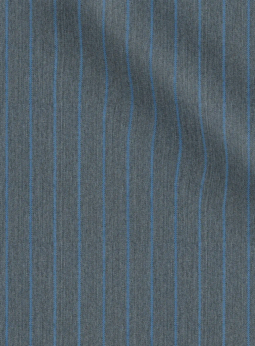 Scabal Londoner Prutna Stripe Gray Wool Jacket
