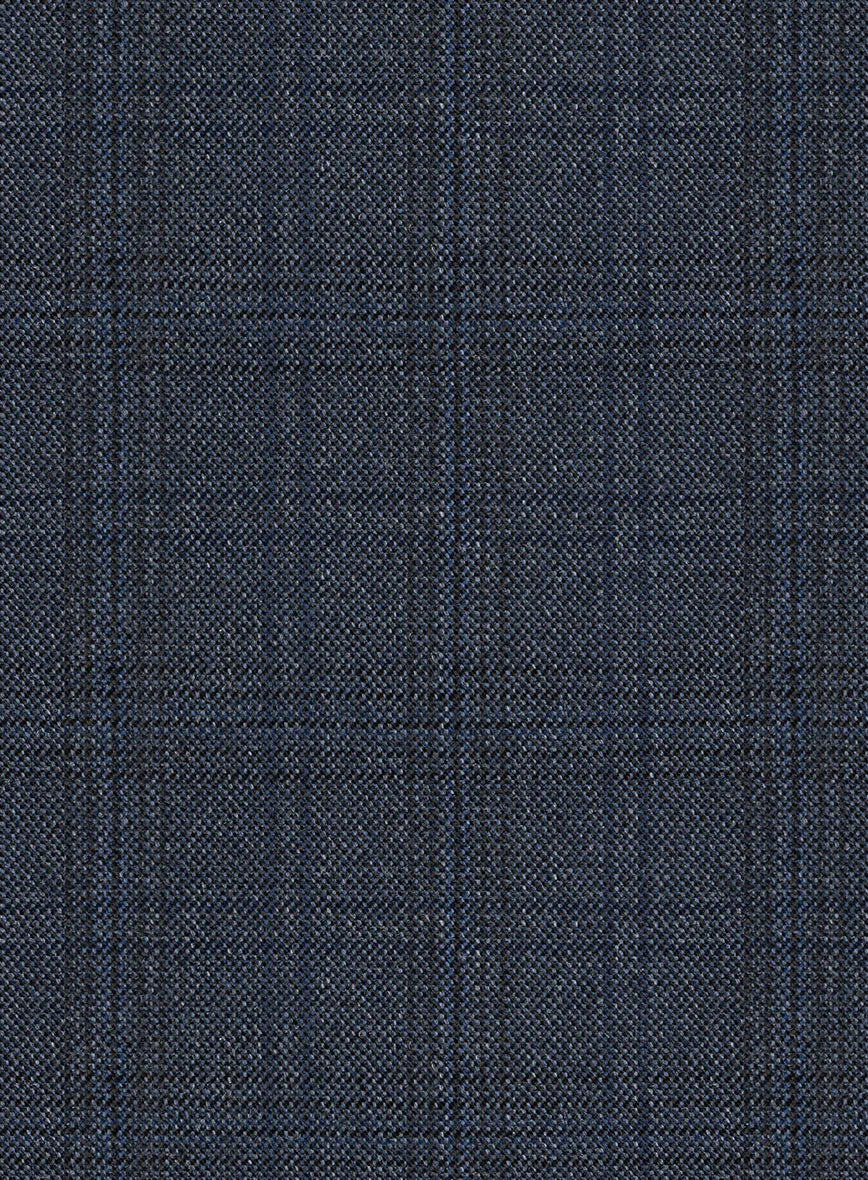 Scabal Tornado Checks Blue Wool Jacket