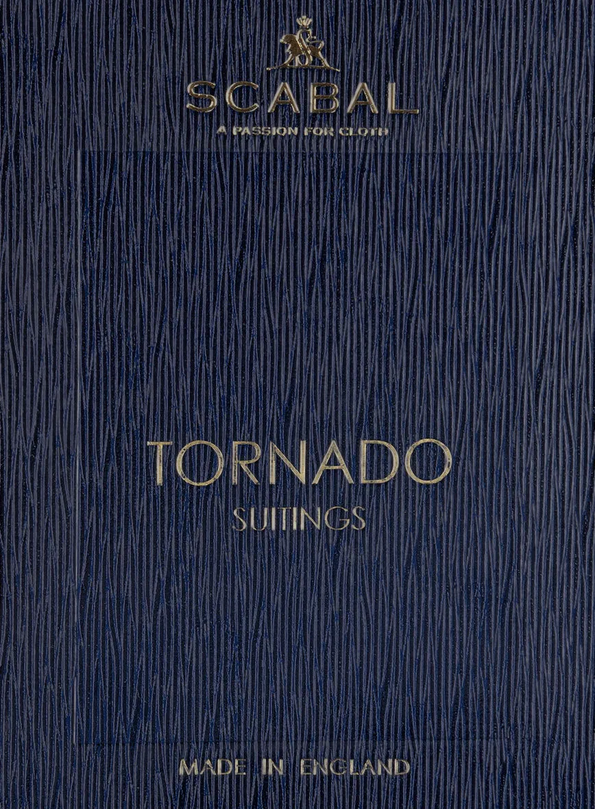 Scabal Tornado Herringbone Royal Blue Wool Jacket