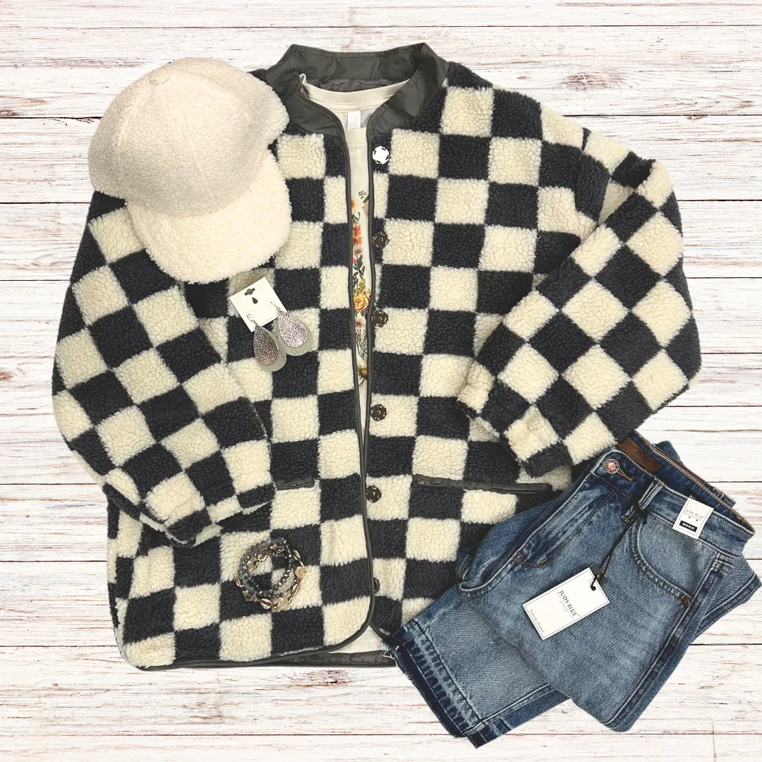 Sherpa Checkered Jacket L-XL