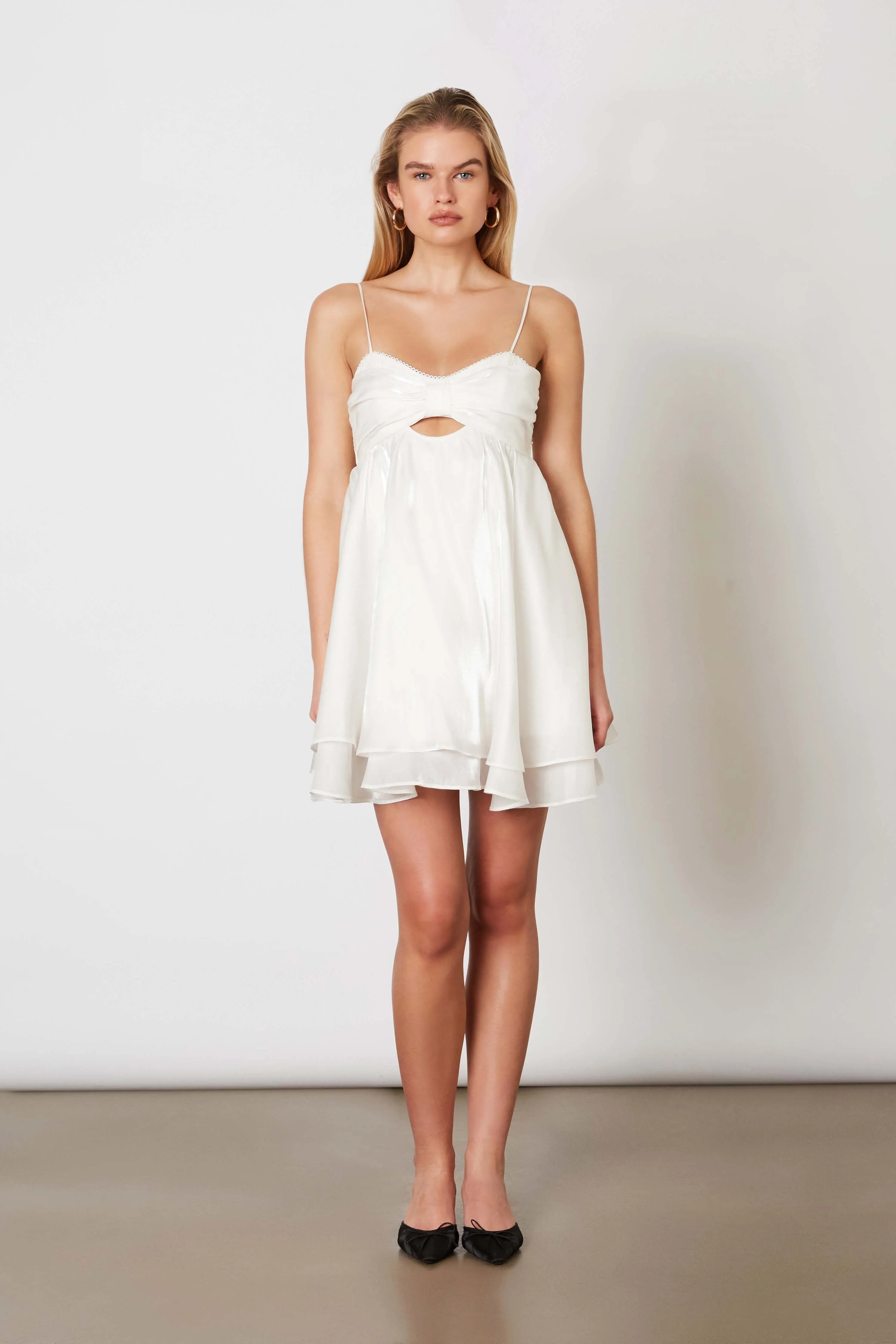 Shimmer Babydoll Tie Back Dress