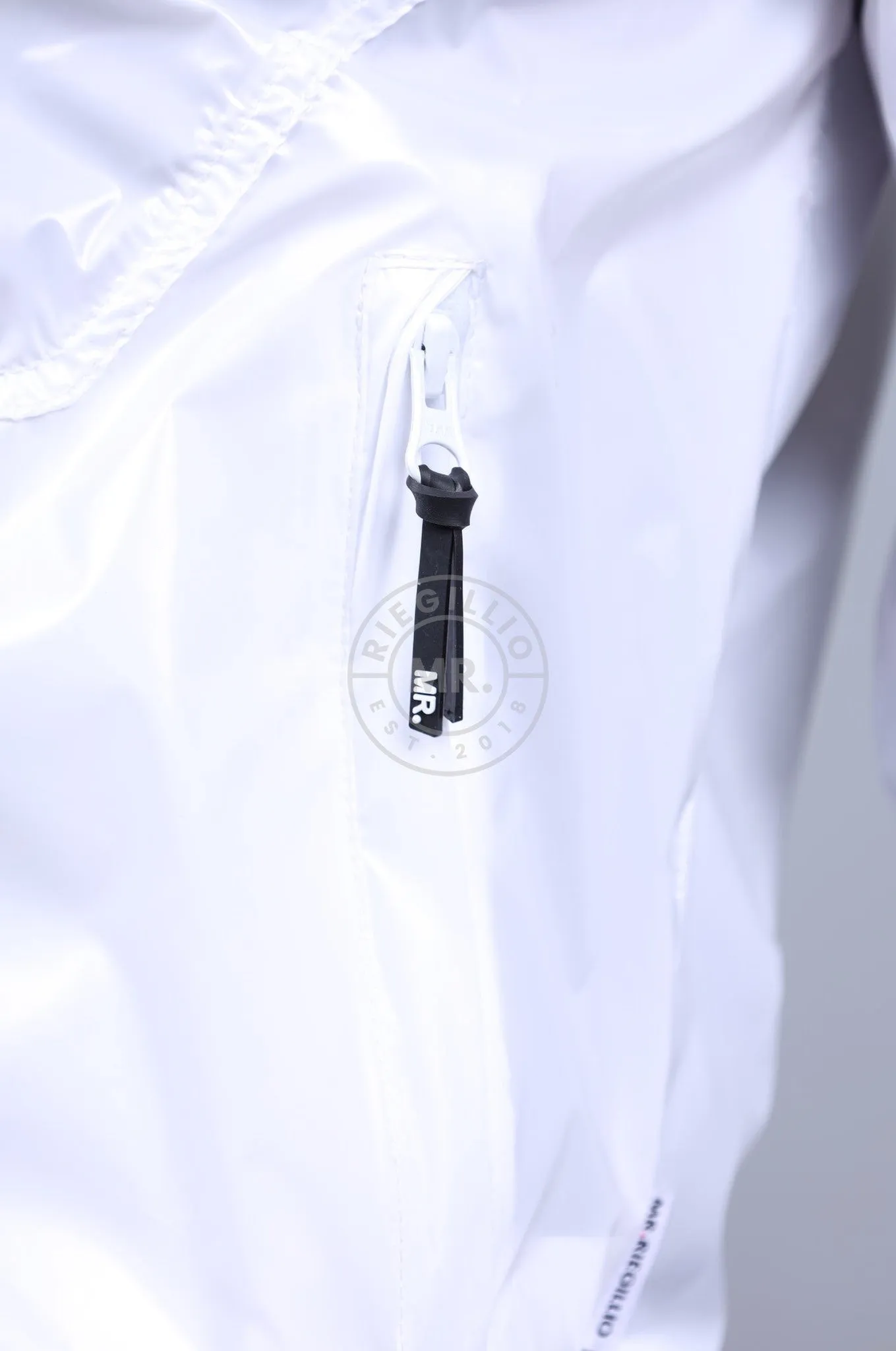 Shiny Nylon 24 Tracksuit Jacket - White