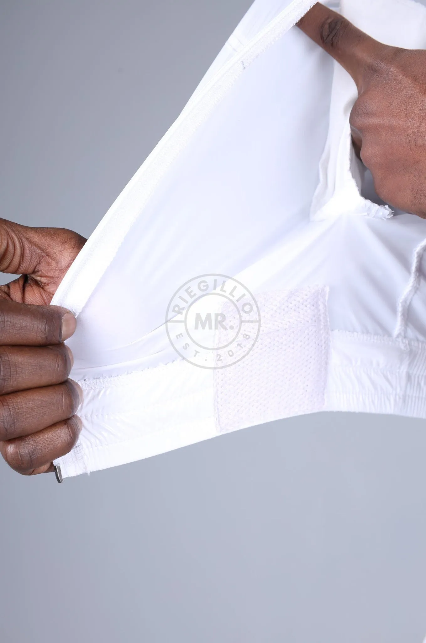 Shiny Nylon 24 Tracksuit Jacket - White