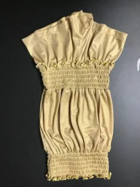 SMOCKED ROMPER GOLD SHIMMER