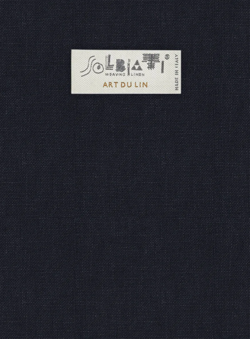 Solbiati Art Du Lin Midnight Blue Linen Jacket