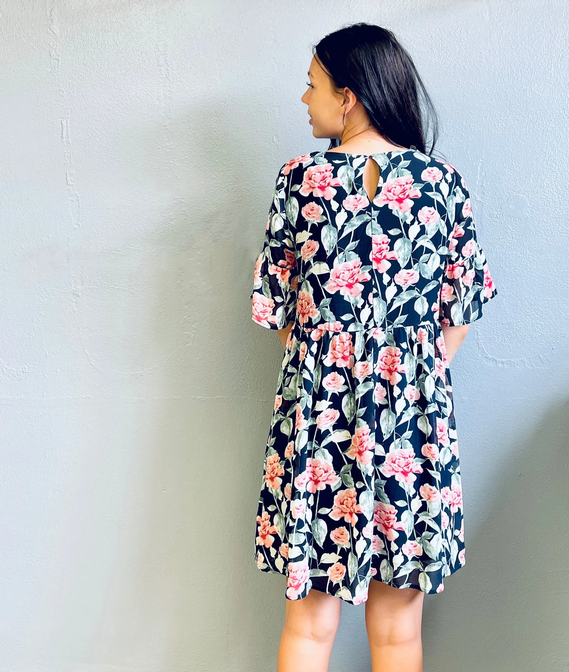 STACCATO- Floral Print Baby Doll Dress