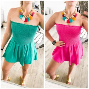 STRAPLESS ROMPER