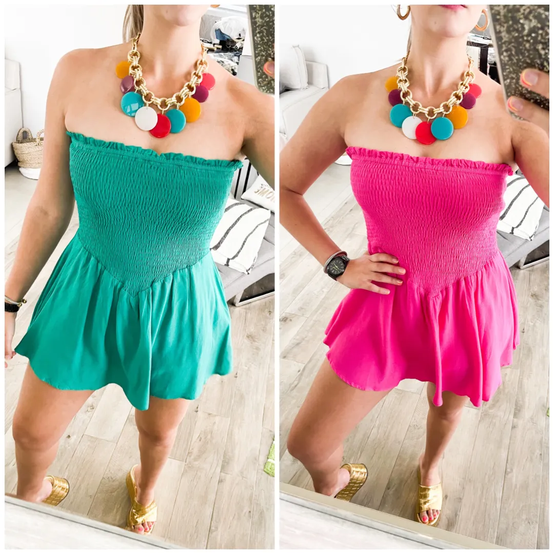 STRAPLESS ROMPER