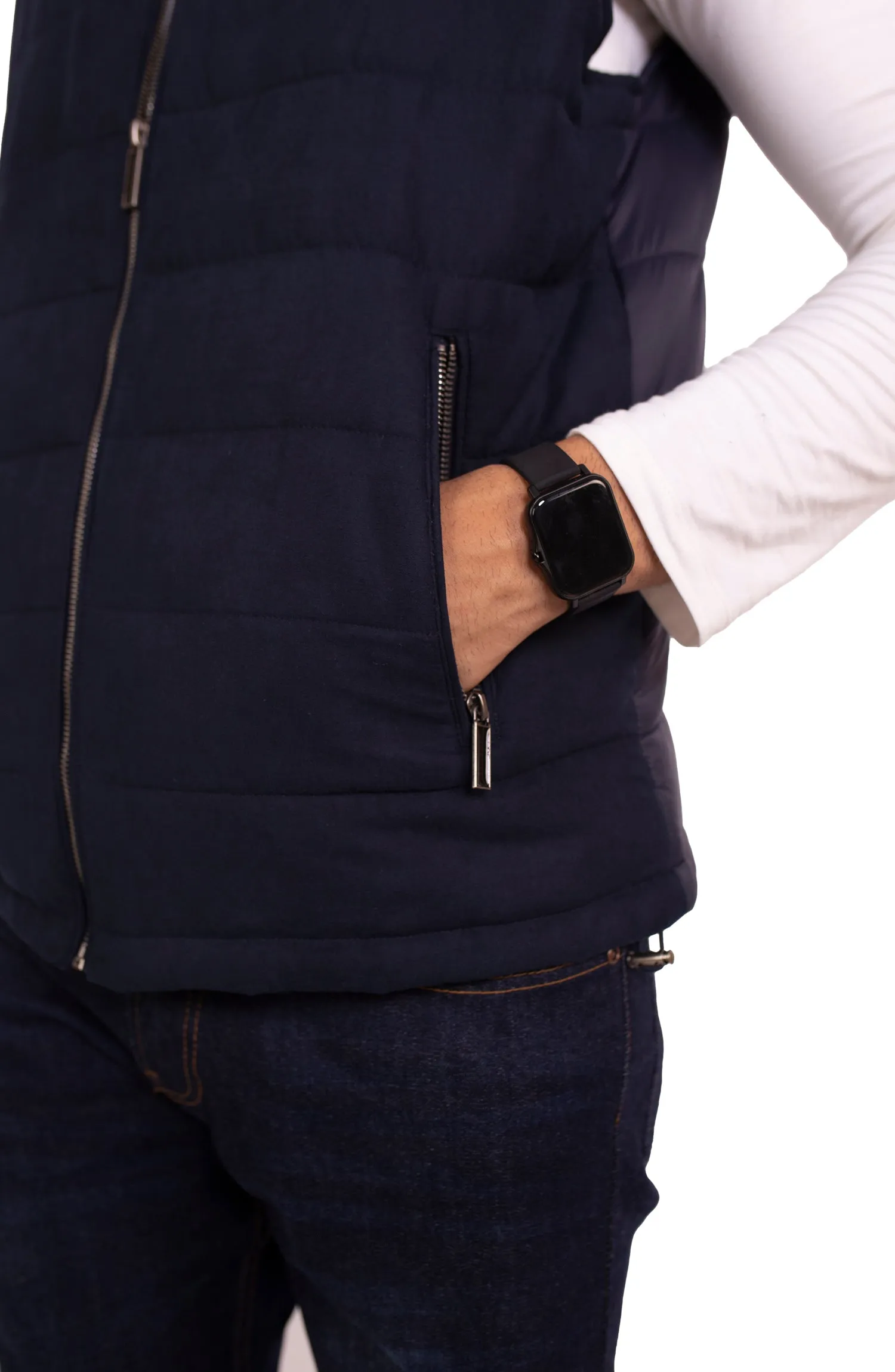 Suede Padded Vests