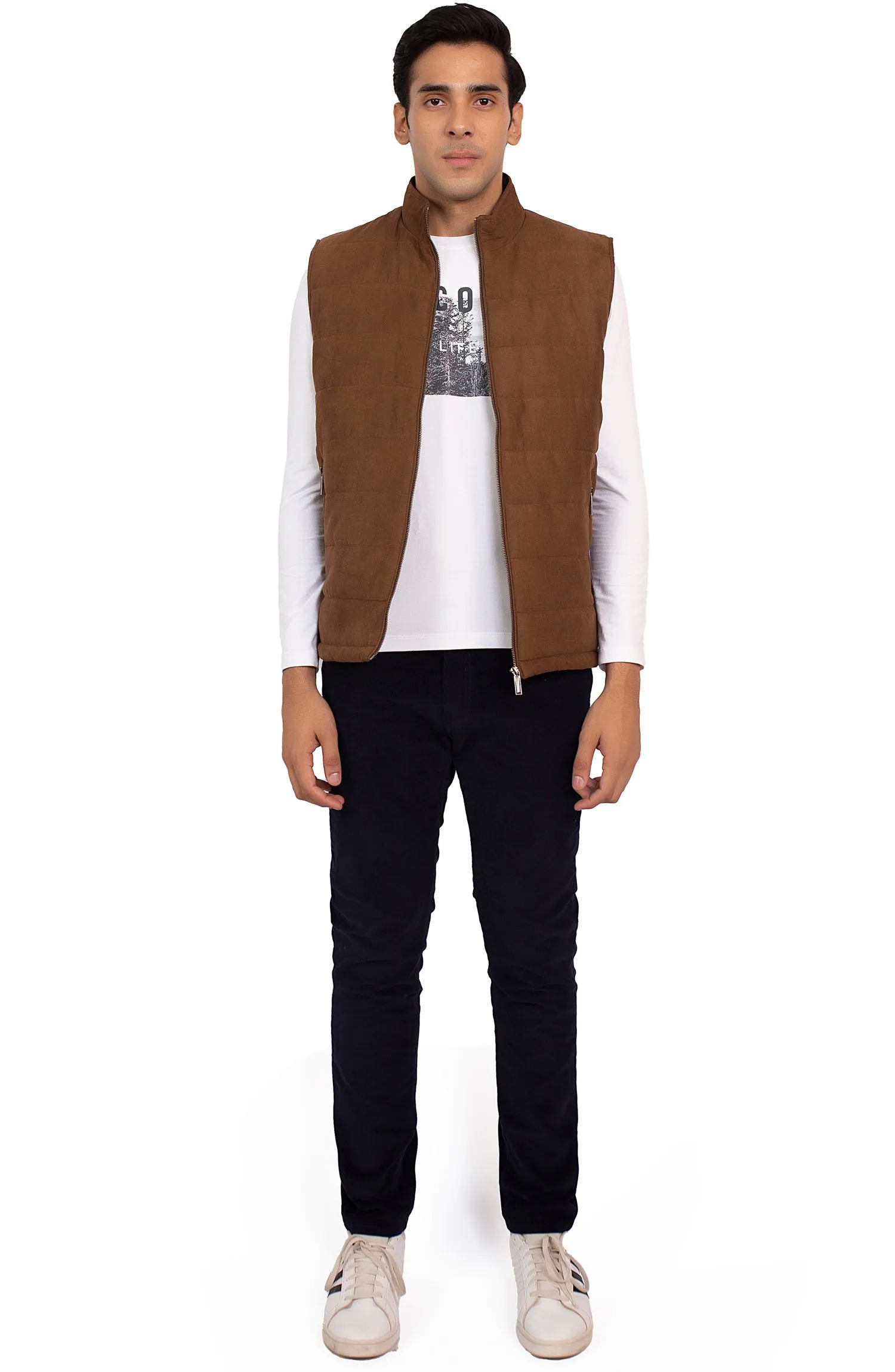 Suede Padded Vests