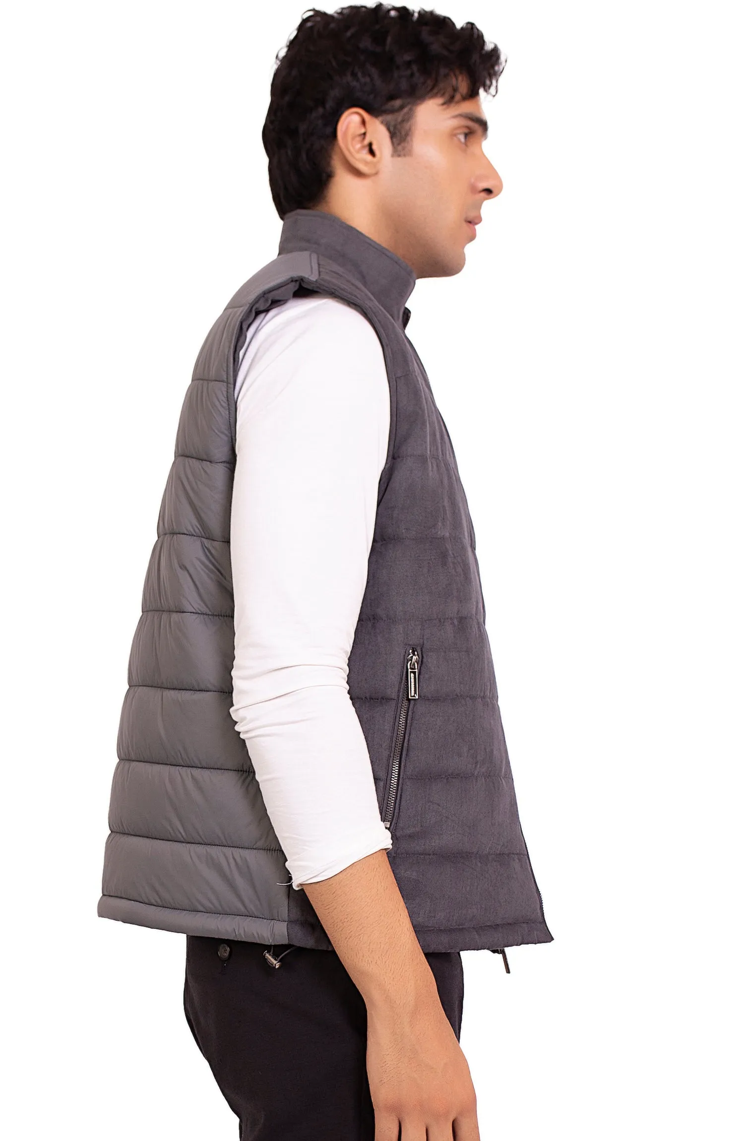 Suede Padded Vests