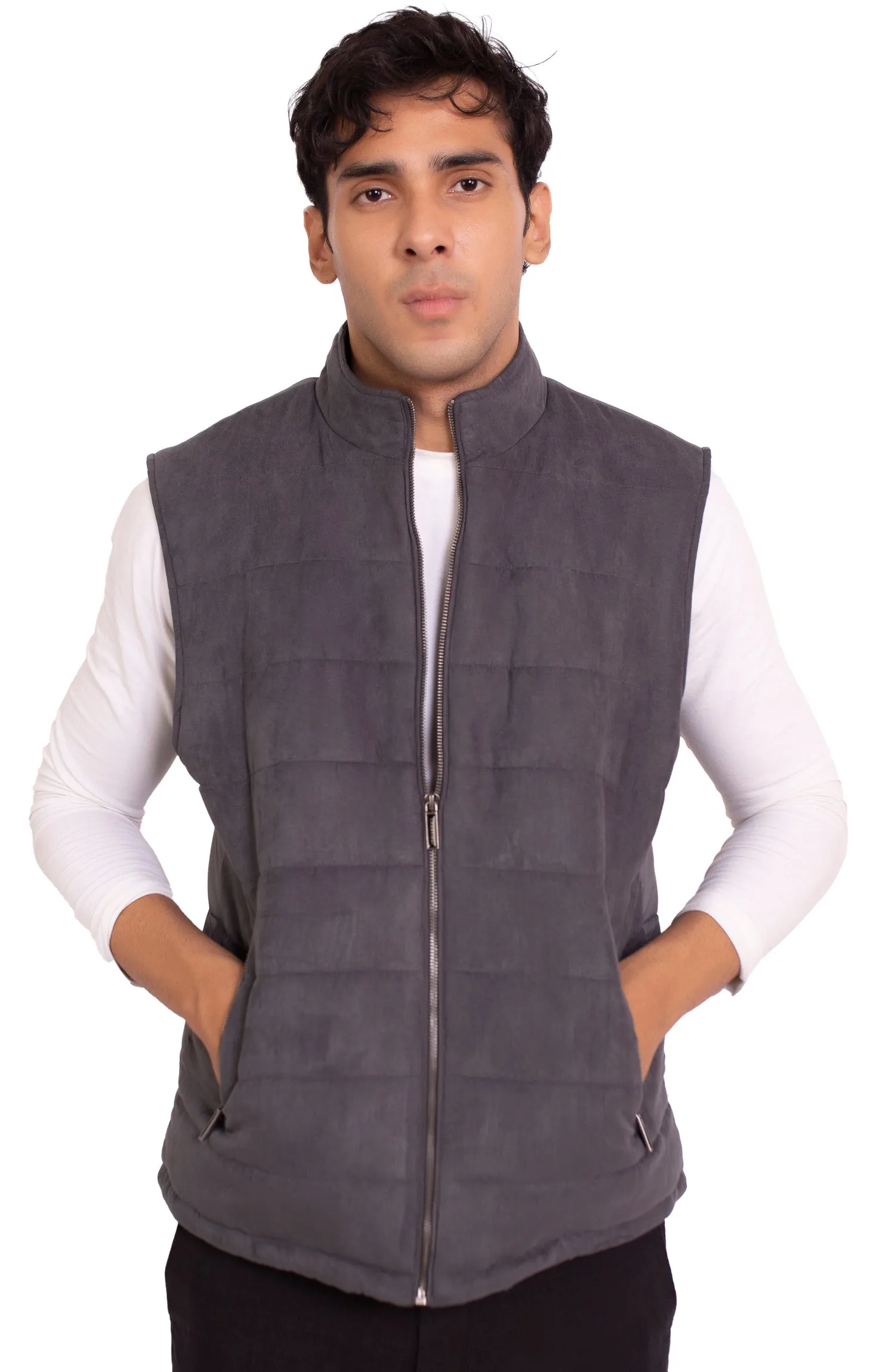 Suede Padded Vests