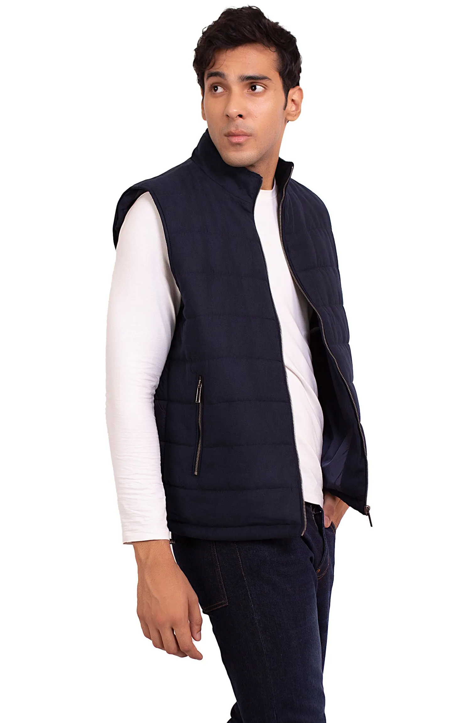 Suede Padded Vests