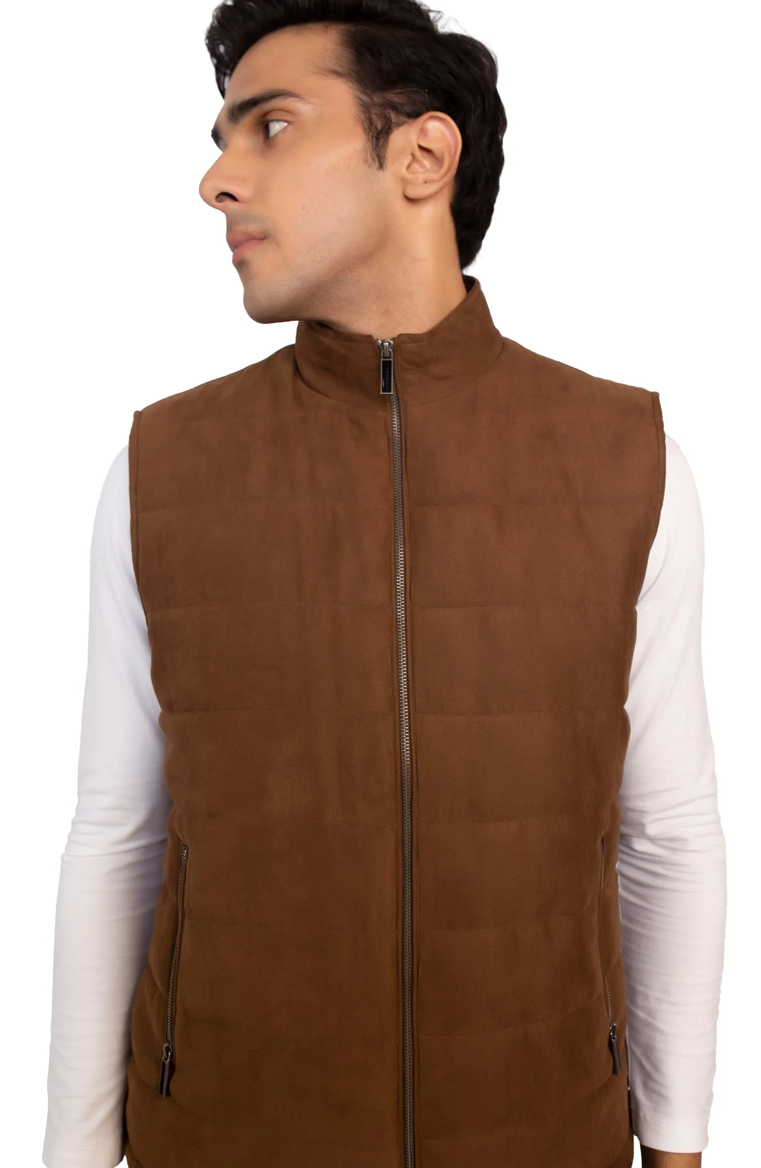 Suede Padded Vests
