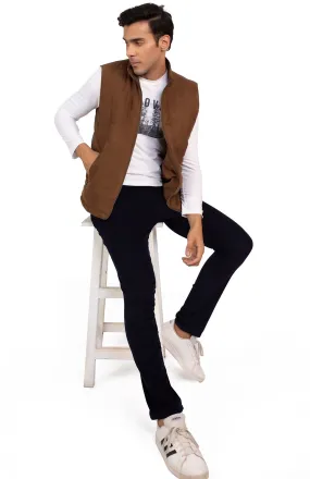 Suede Padded Vests