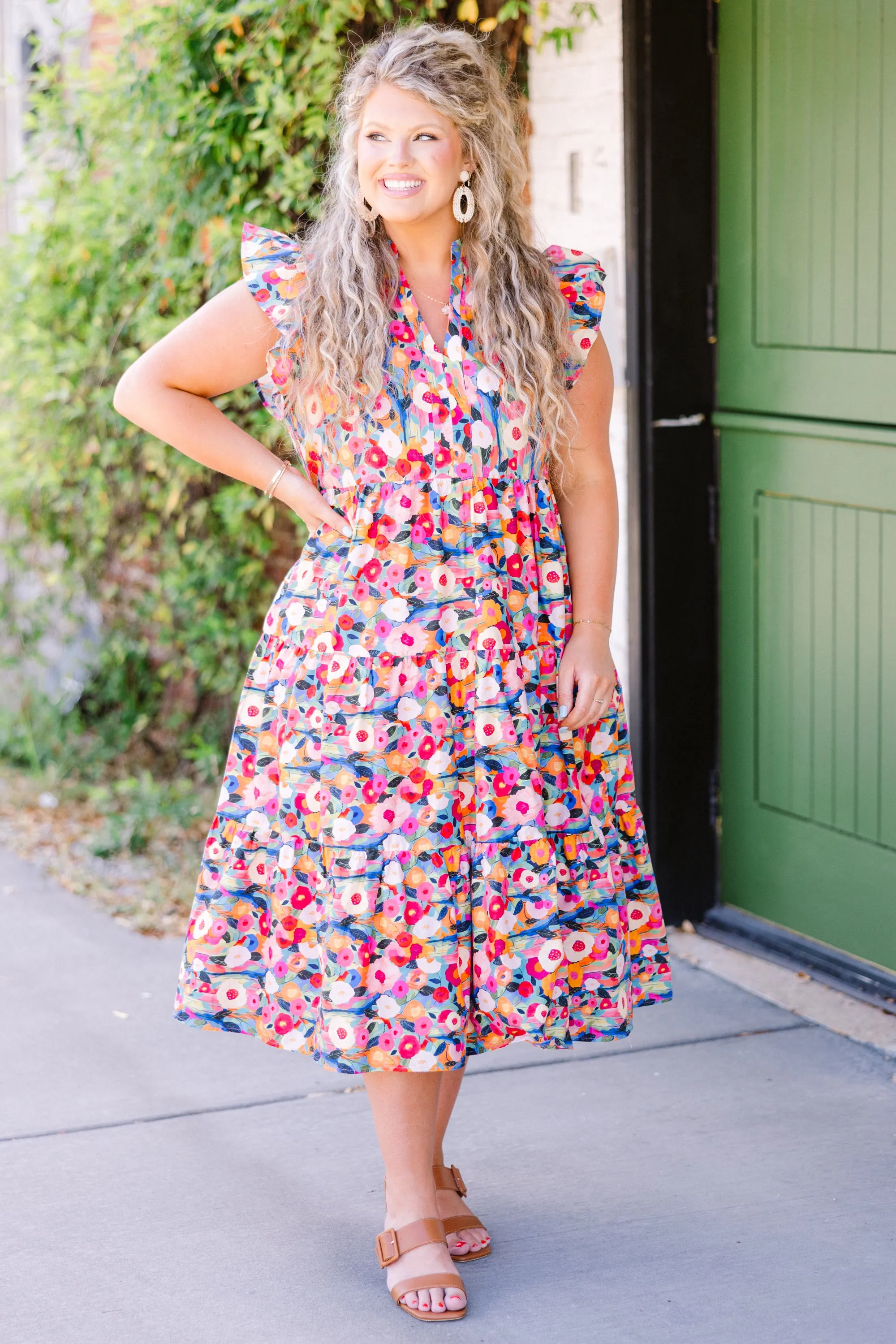 Sweet Nature Dress, Pink Multi