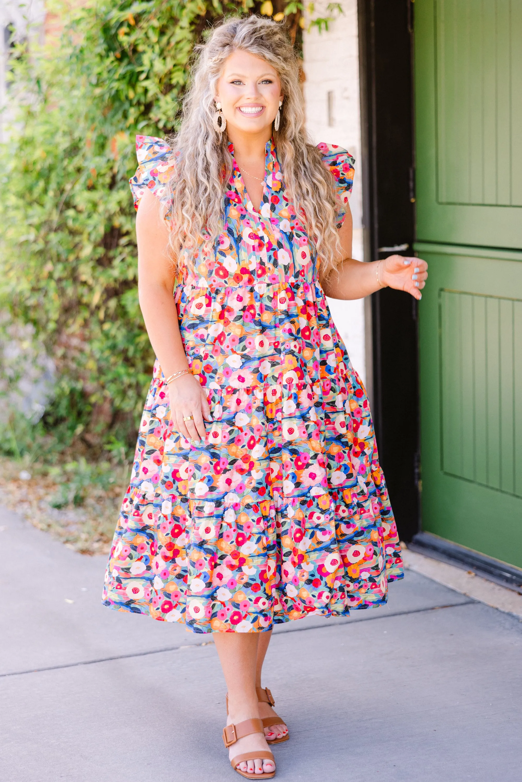 Sweet Nature Dress, Pink Multi