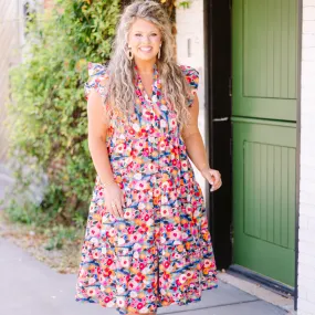 Sweet Nature Dress, Pink Multi