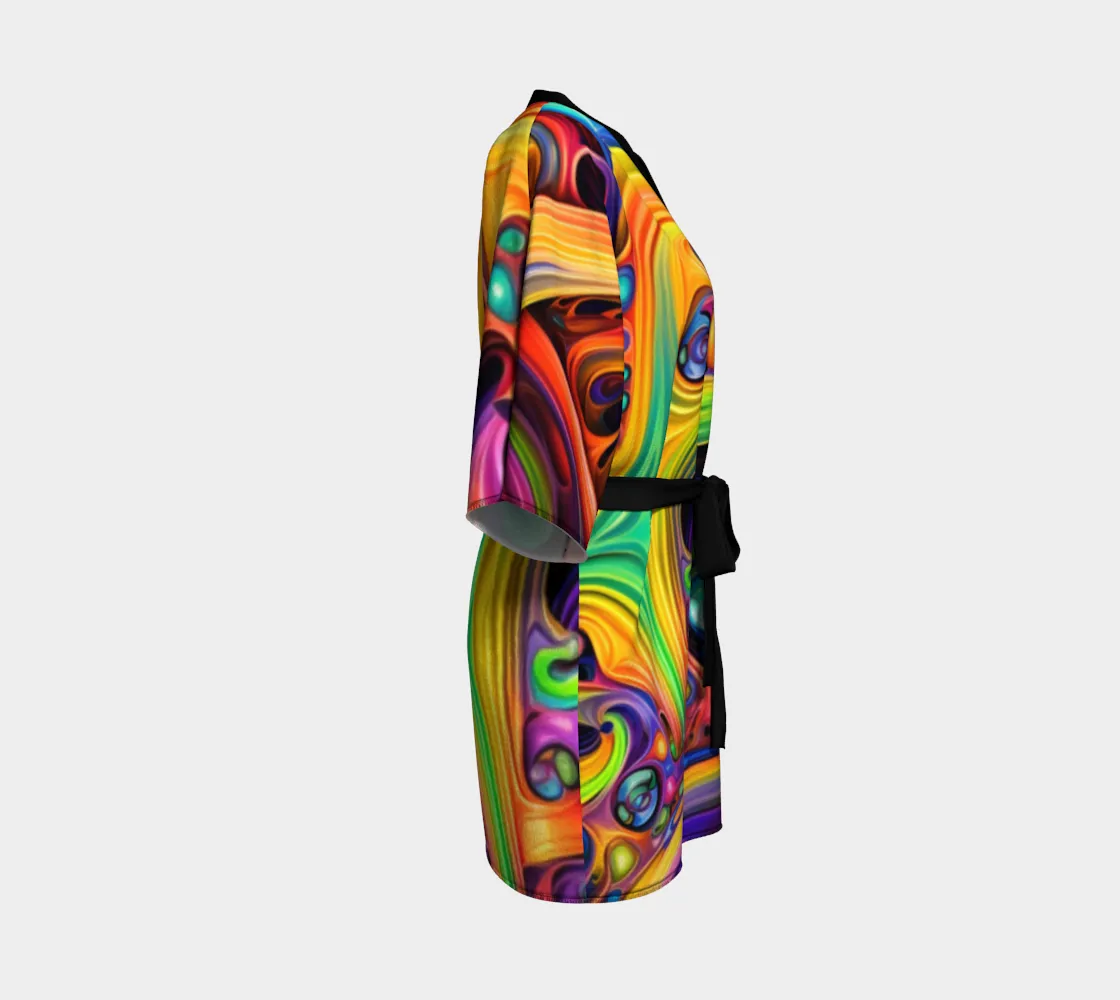 SWIRLING KIMONO ROBE | ACIDMATH AI