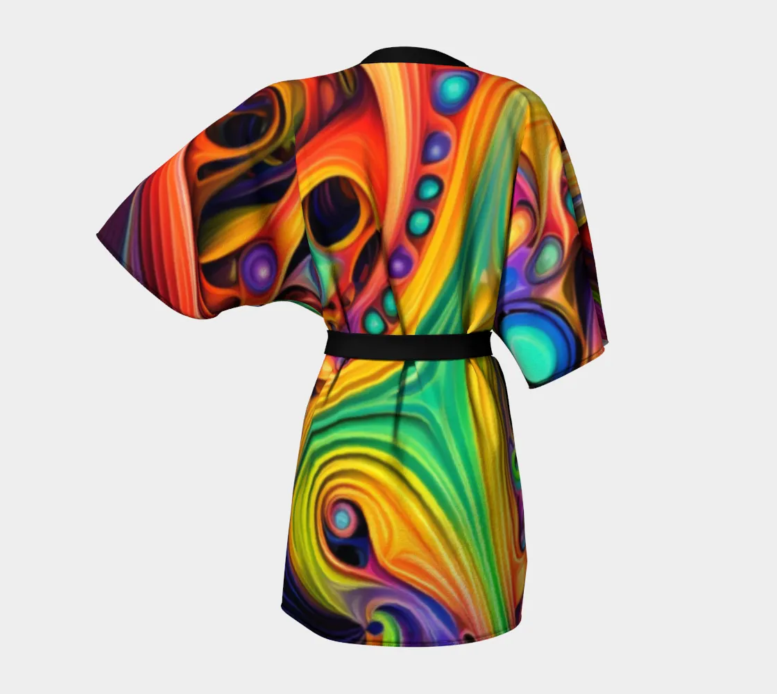 SWIRLING KIMONO ROBE | ACIDMATH AI