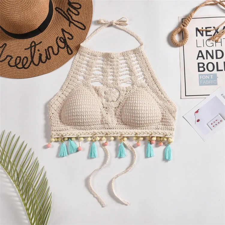 Tassel Crochet Crop Top