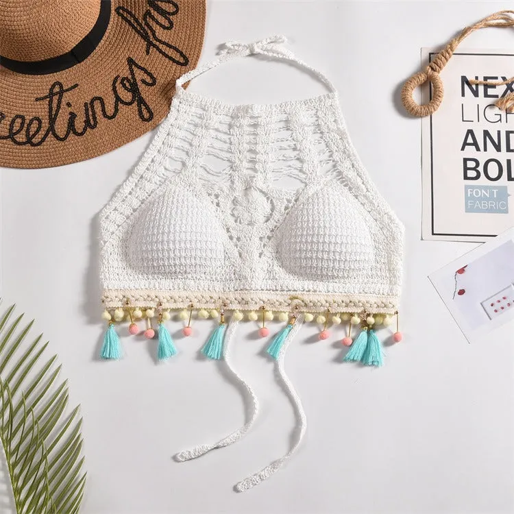 Tassel Crochet Crop Top