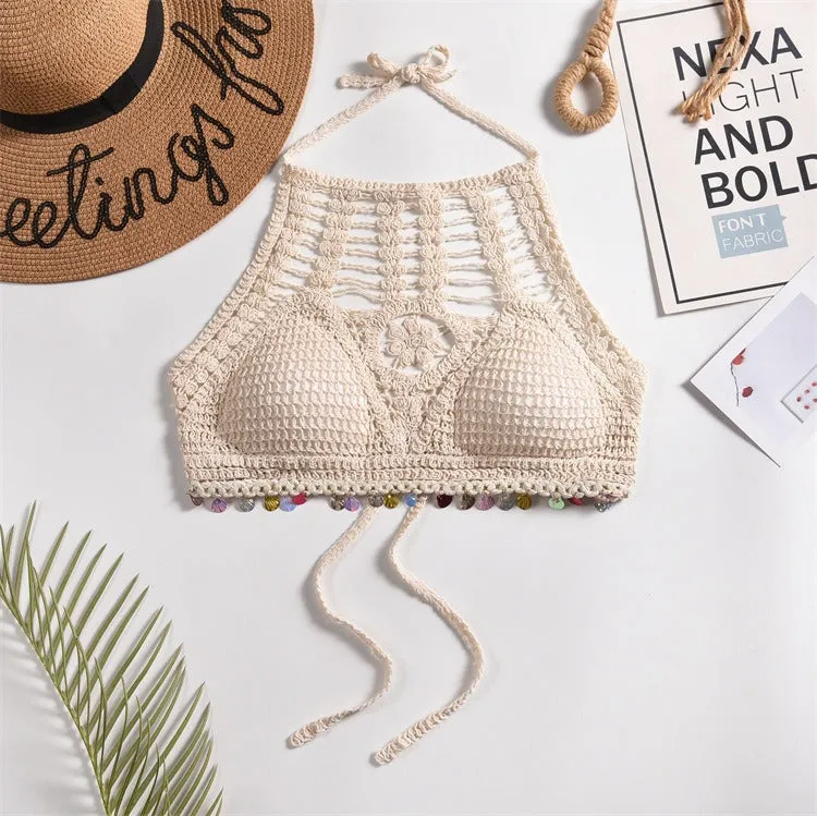 Tassel Crochet Crop Top