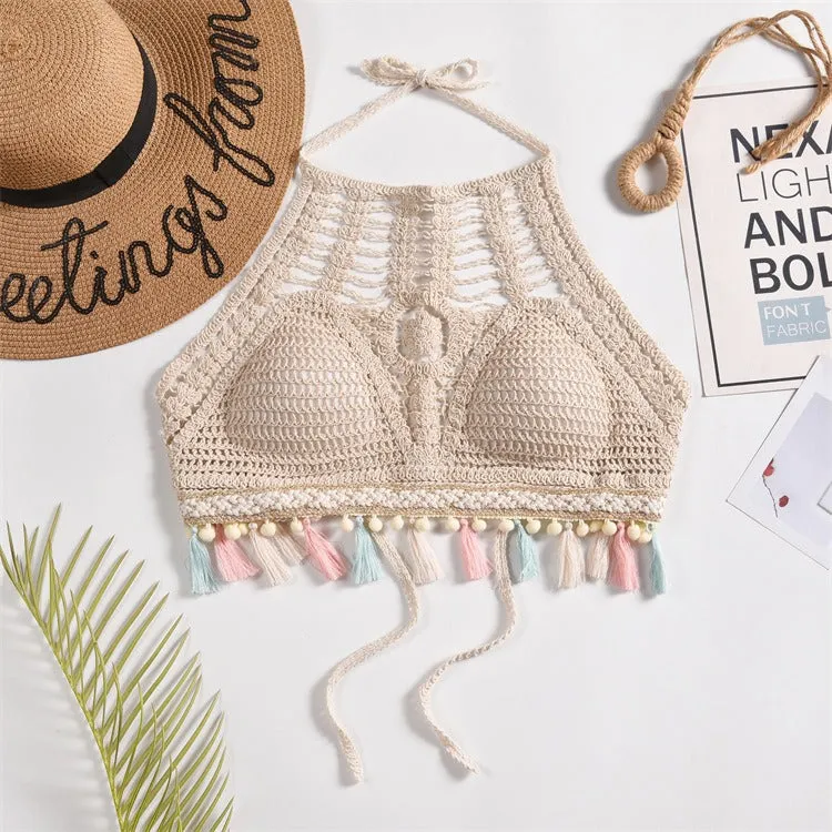 Tassel Crochet Crop Top
