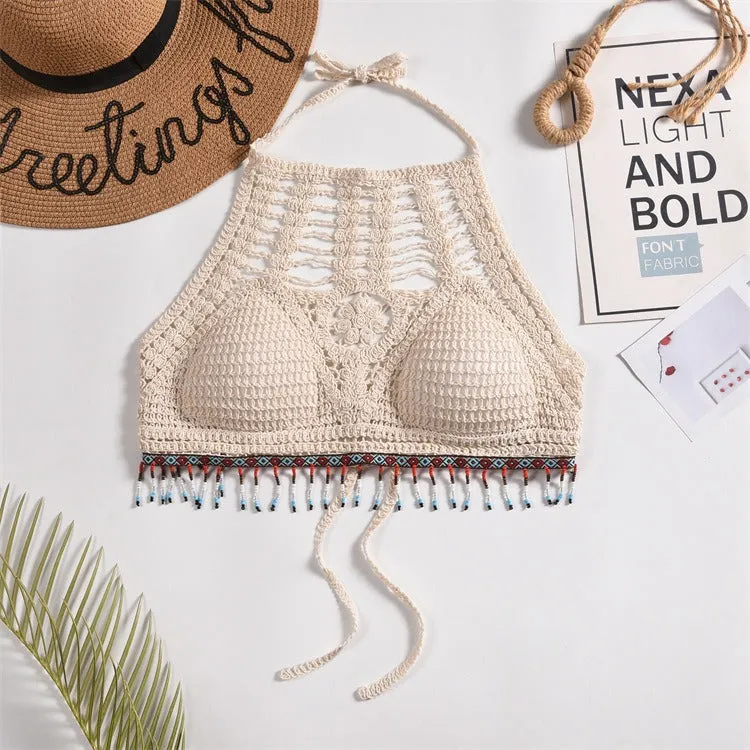 Tassel Crochet Crop Top