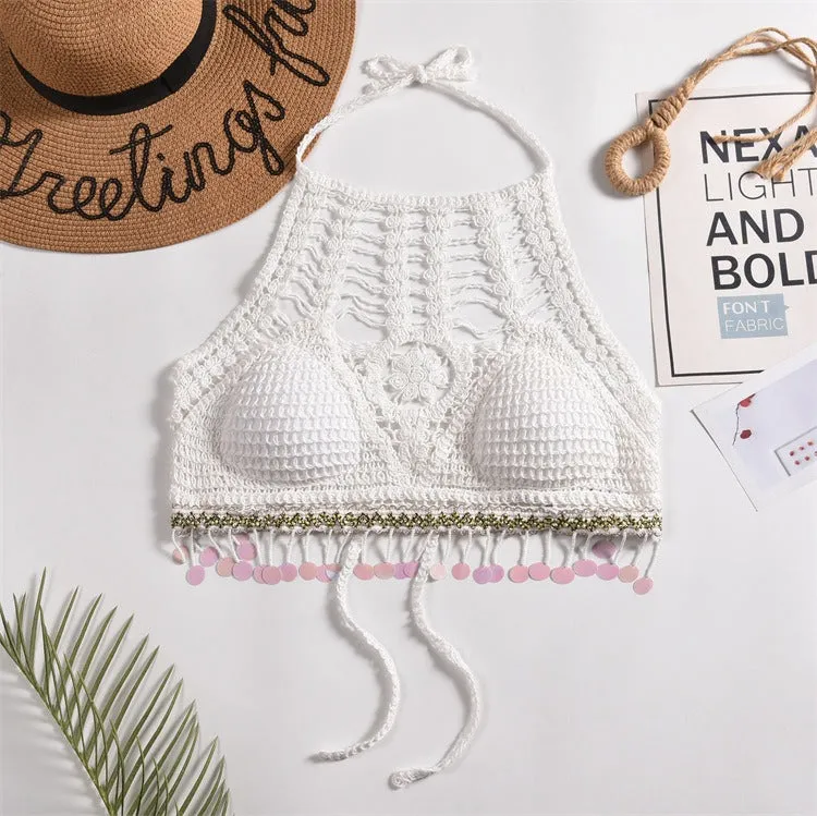 Tassel Crochet Crop Top