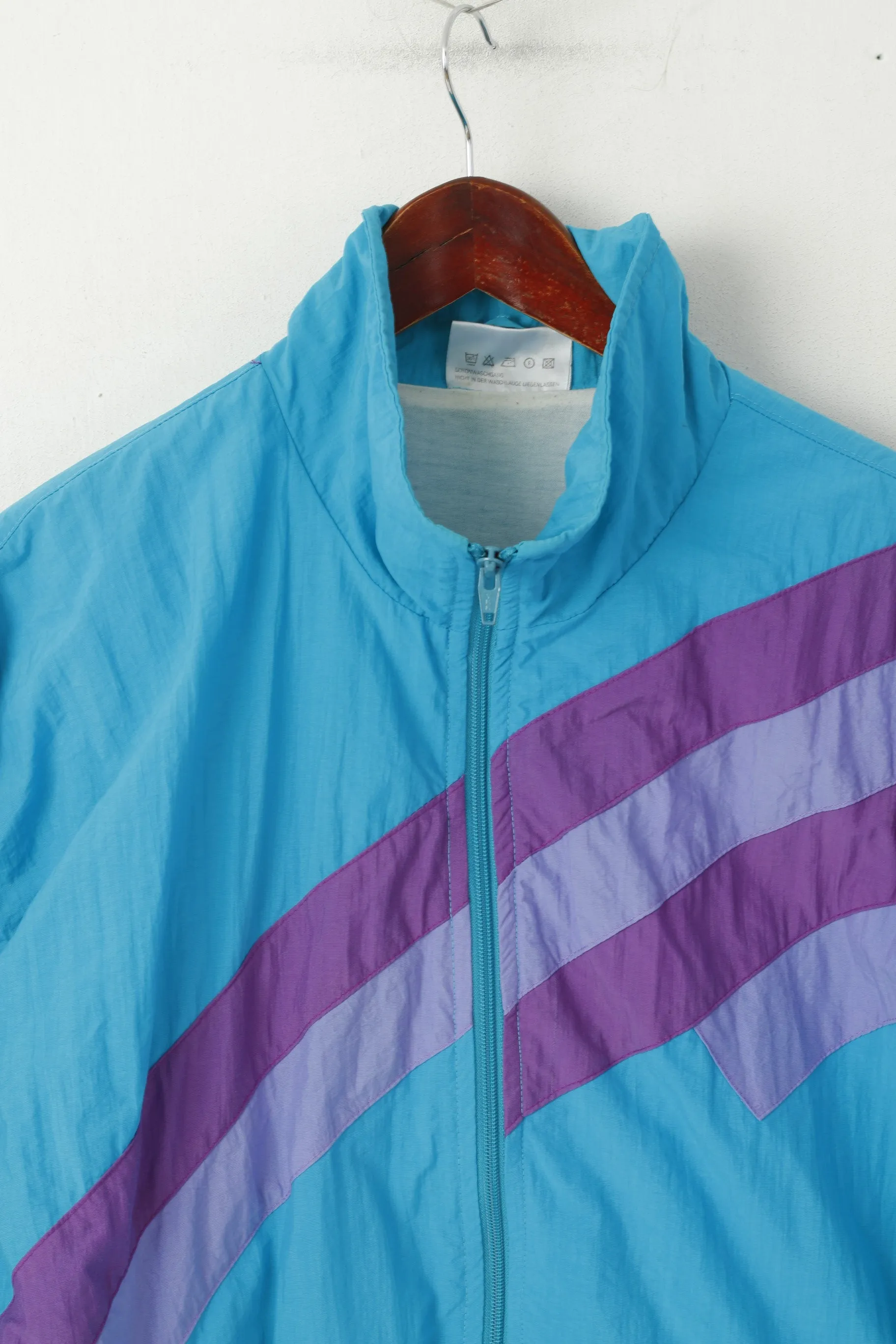 The Flagship Men L Jacket Turquoise Festival Bomber Full Zipper retro Tracksuit Top