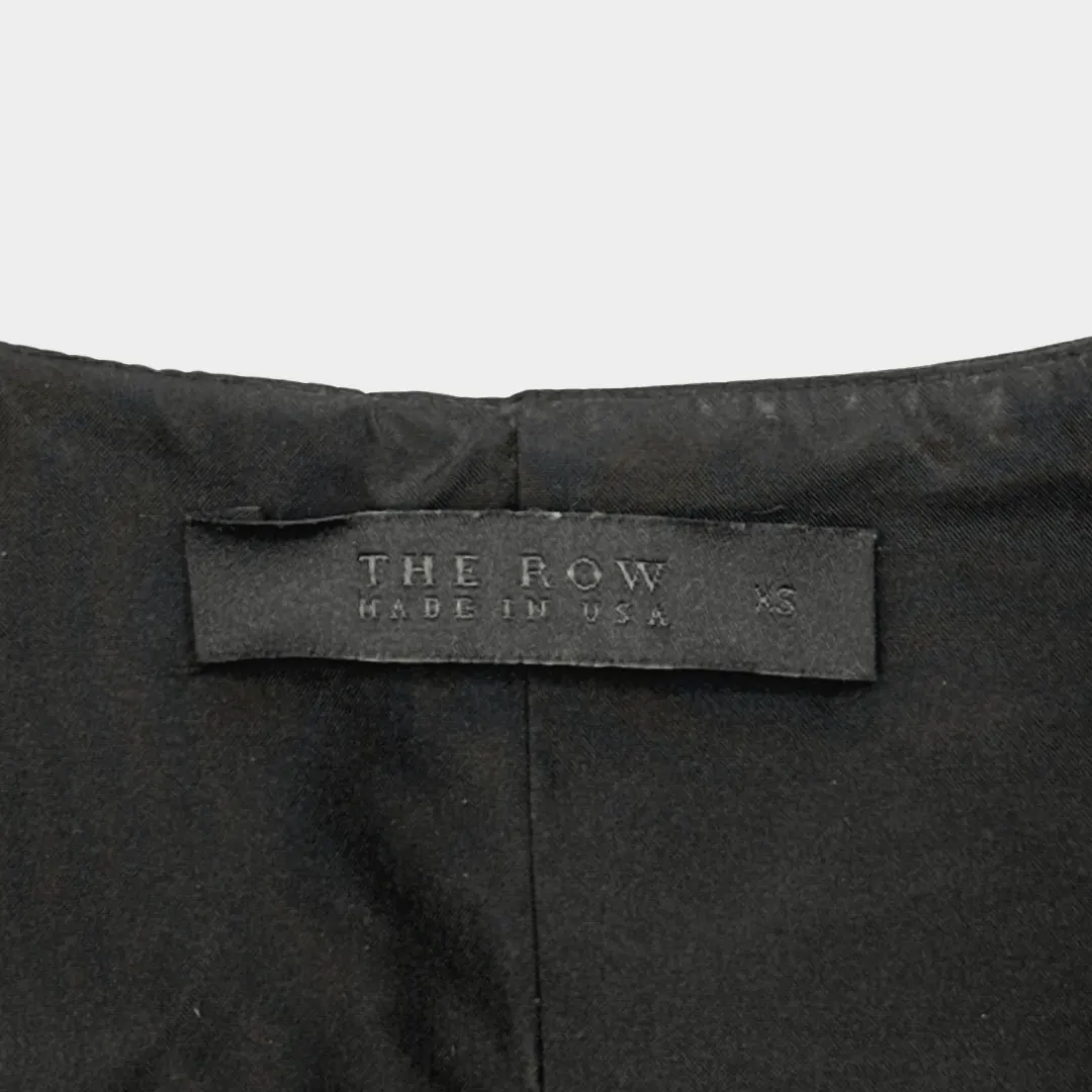 THE ROW black silk kimono style jacket with elasticated short-sleeves