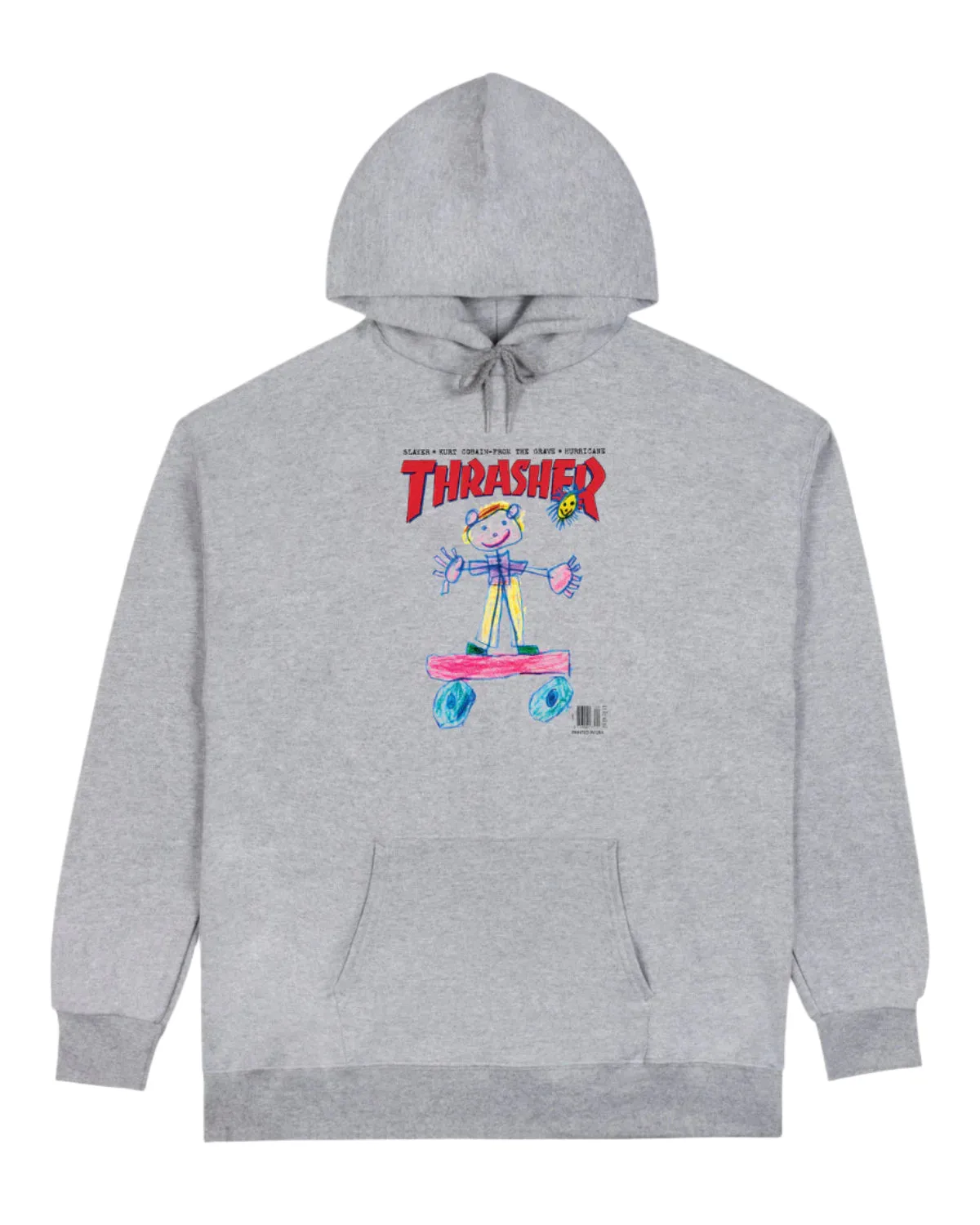 Thrasher Kid Cover Pullover Hoodie Ash
