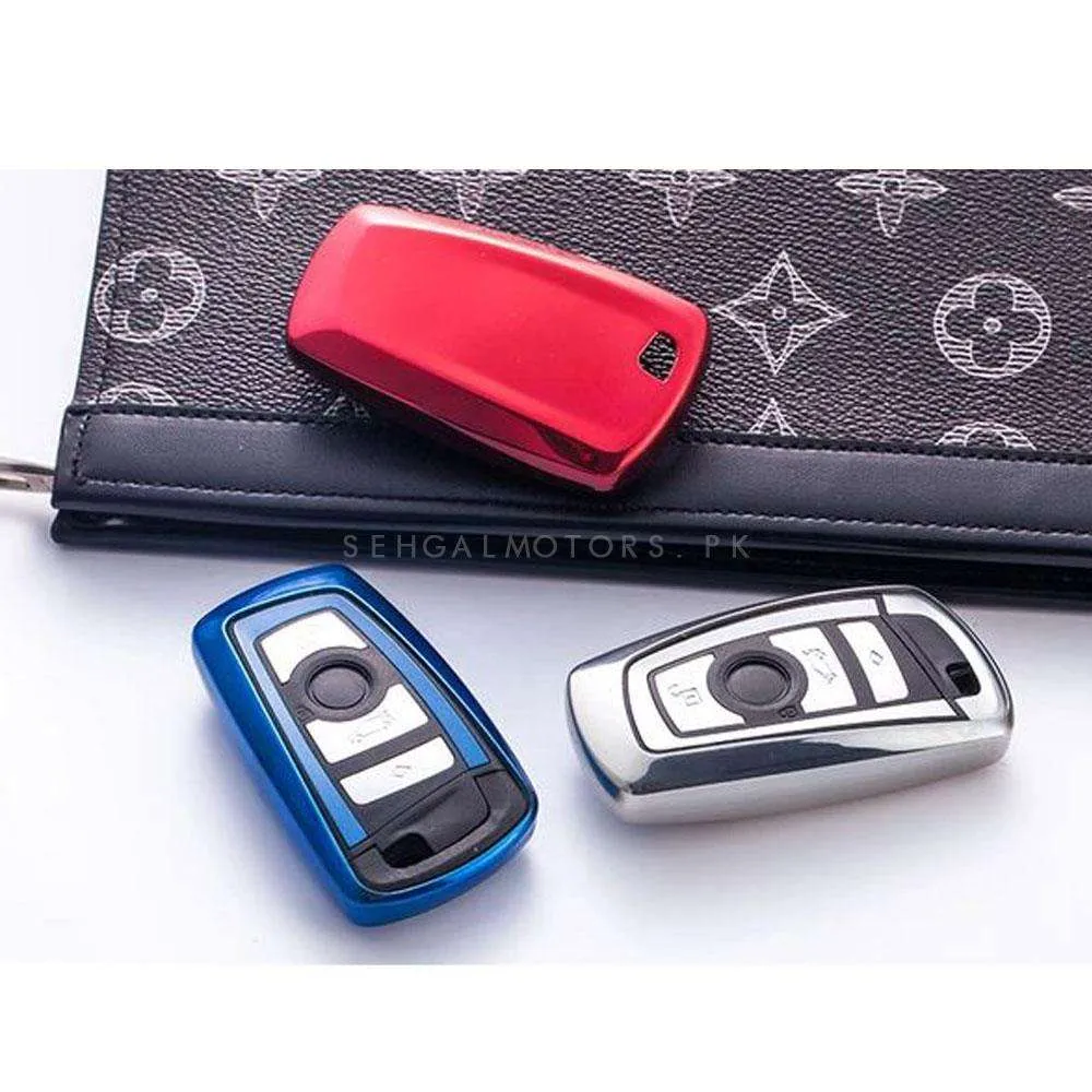 Toyota Fortuner TPU Plastic Protection Key Cover Red 4 Buttons - Full Cover Remote Case Keyless Protector Jacket