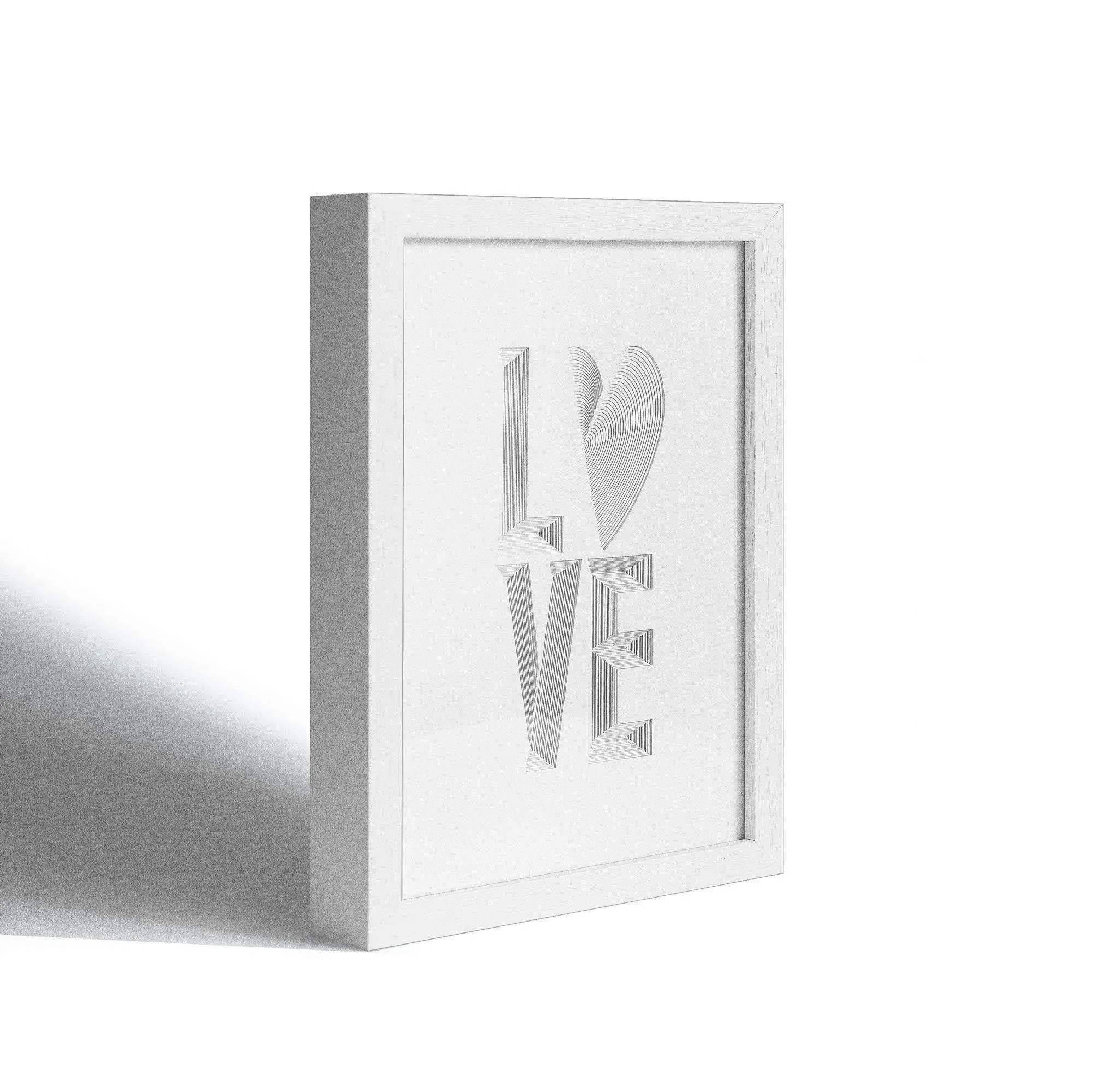 Typography paper art LOVE, Paper Art  IDEAL GIFTS A5 Frame