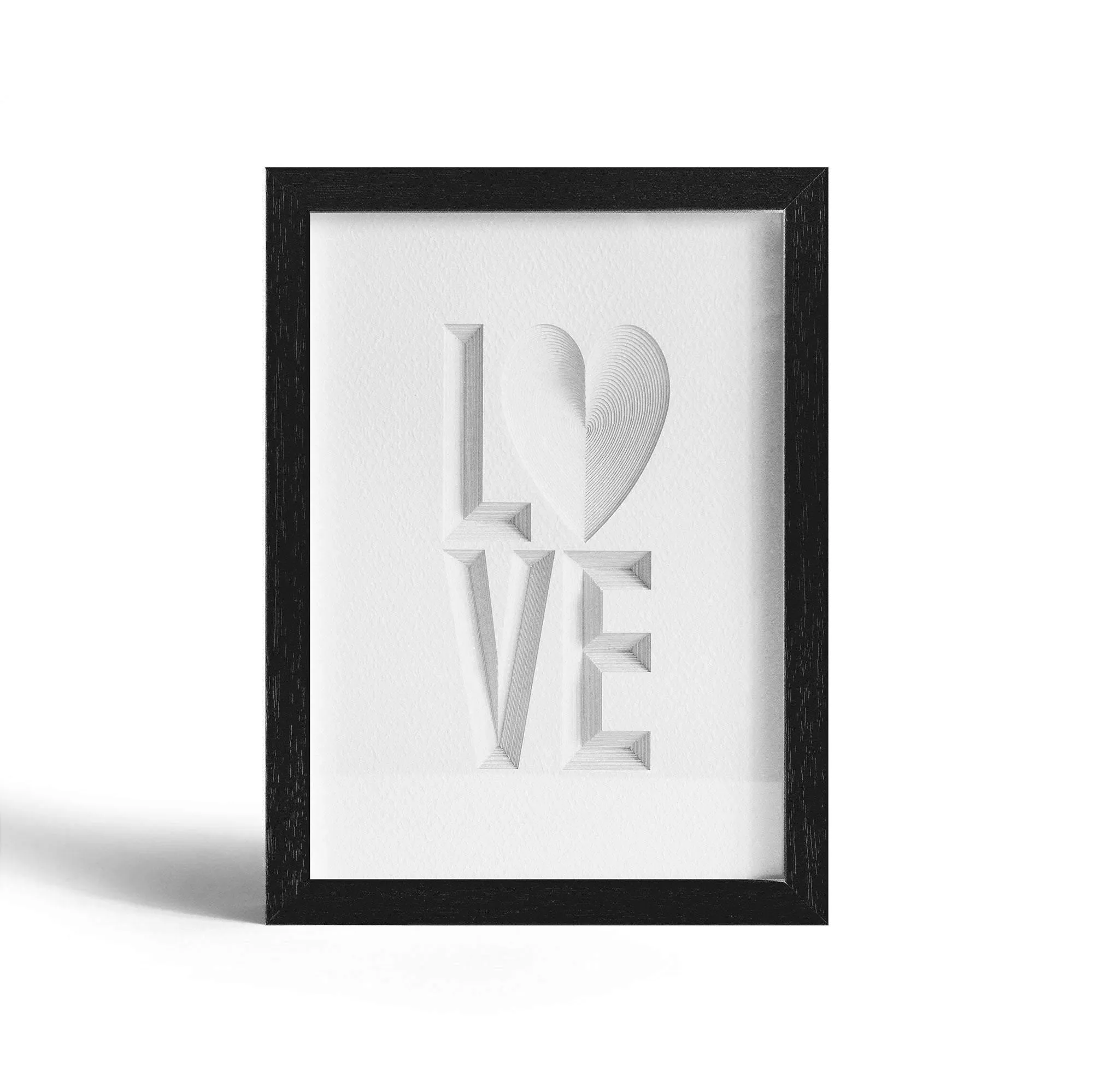 Typography paper art LOVE, Paper Art  IDEAL GIFTS A5 Frame