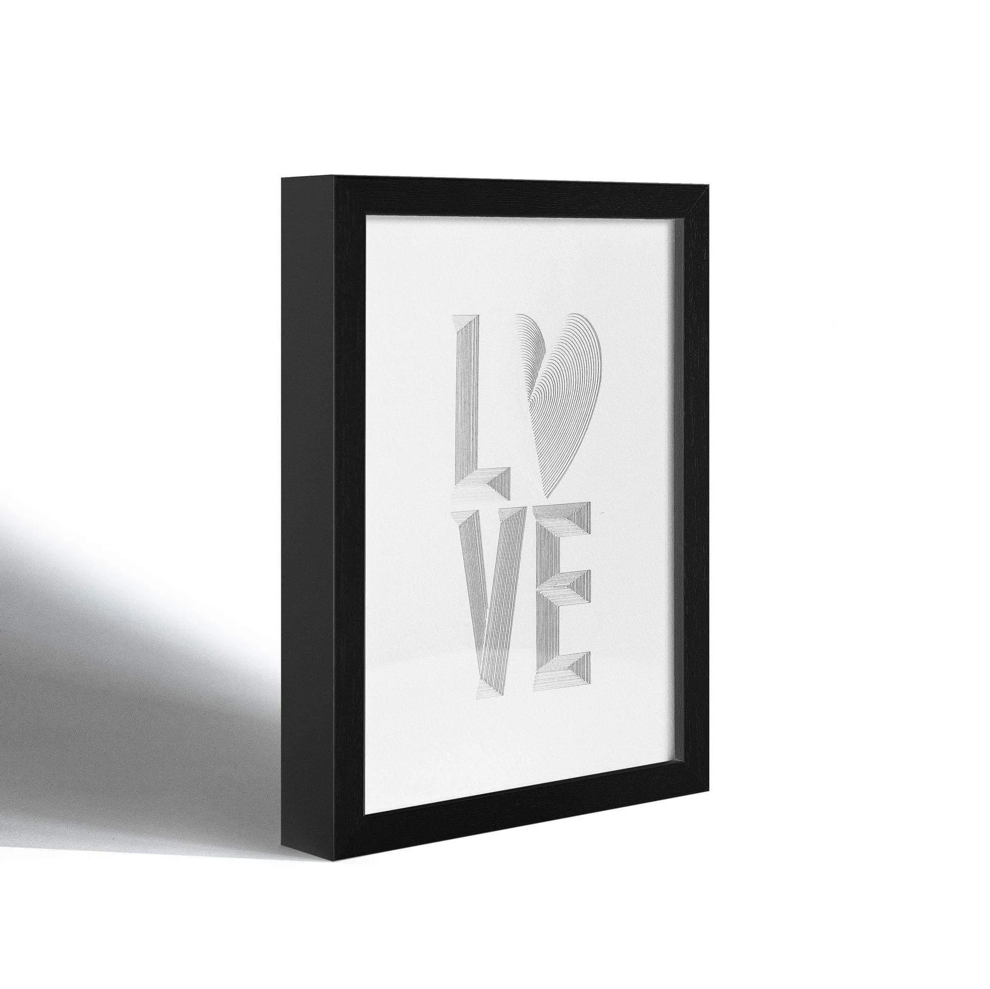 Typography paper art LOVE, Paper Art  IDEAL GIFTS A5 Frame