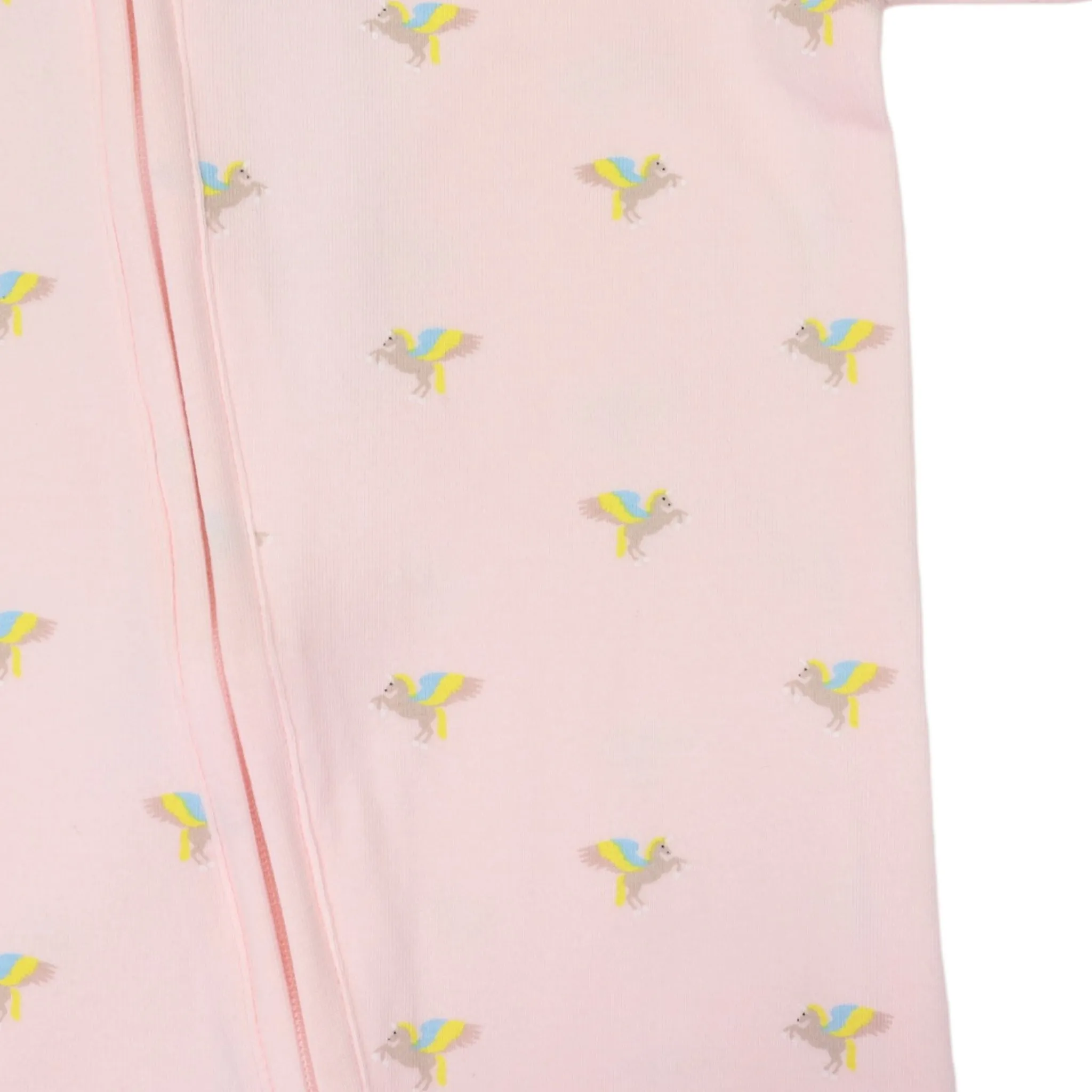 Unicorn Zip Short Sleeve Romper Light Pink