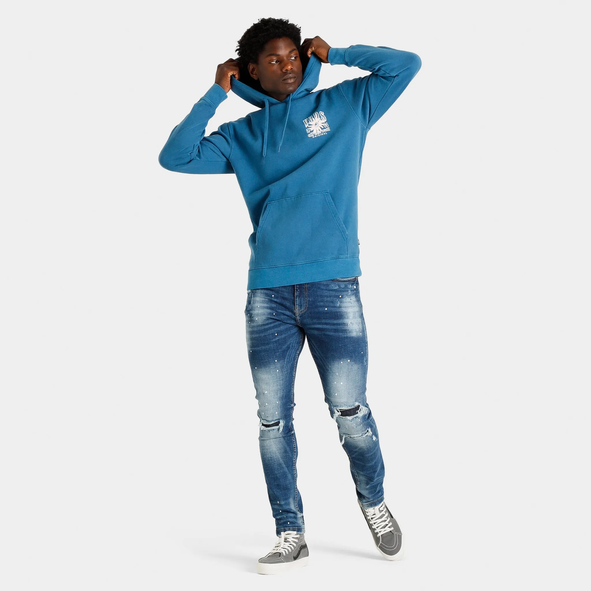 Vans Small Flower Pullover Hoodie / Vans Teal